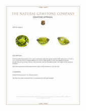 4.22 Ct. Yellowish Green Peridot from Pakistan Appraisal