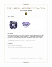 0.62 Ct. Purple Spinel from Ceylon (Sri Lanka) Appraisal
