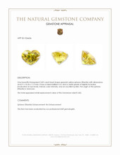 3.89 Ct. Greenish Yellow Sphene (Titanite) Appraisal