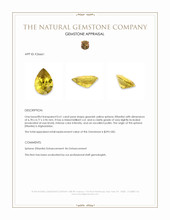 0.61 Ct. Greenish Yellow Sphene (Titanite) from Afghanistan Appraisal
