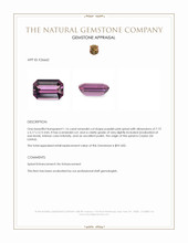1.16 Ct. Purplish Pink Spinel from Ceylon (Sri Lanka) Appraisal