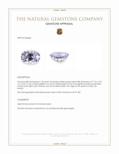 1.28 Ct. Pinkish Purple Spinel from Ceylon (Sri Lanka) Appraisal