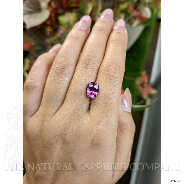 3.58 Ct. Pinkish Purple Garnet from Ceylon (Sri Lanka)