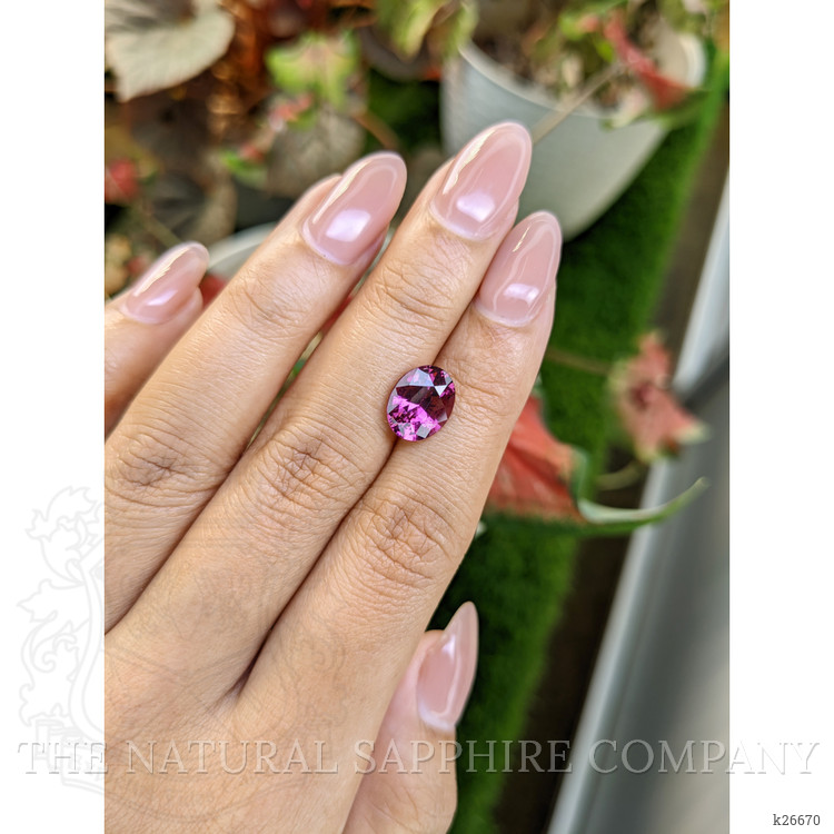 3.58 Ct. Pinkish Purple Garnet from Ceylon (Sri Lanka)