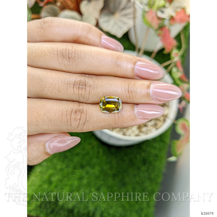 4.91 Ct. Greenish Yellow Chrysoberyl from Ceylon (Sri Lanka)