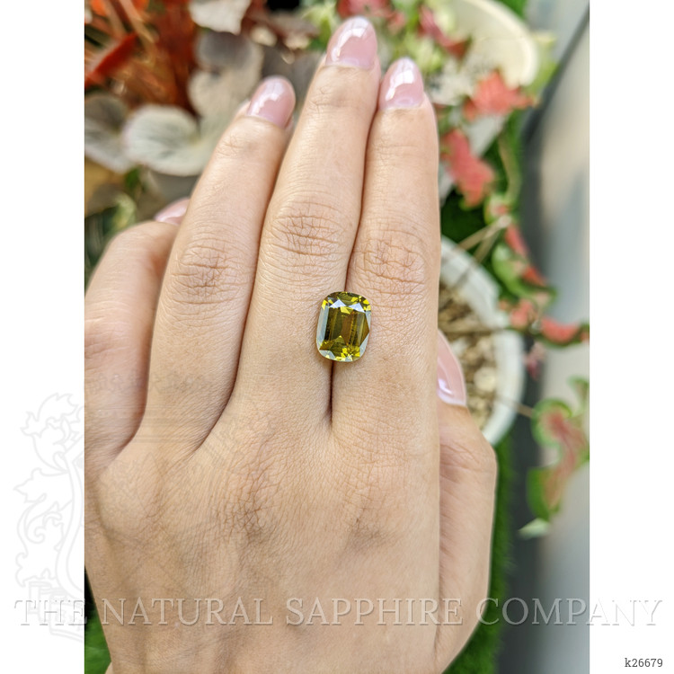 4.91 Ct. Greenish Yellow Chrysoberyl from Ceylon (Sri Lanka)