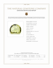 1.20 Ct. Yellowish Green Chrysoberyl from Ceylon (Sri Lanka) Scan Report