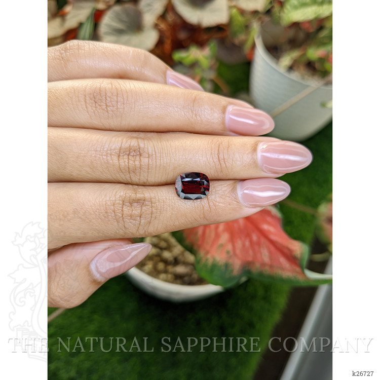 3.52 Ct. Purplish Red Garnet from Ceylon (Sri Lanka)