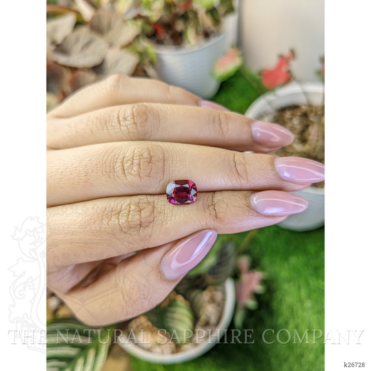 2.43 Ct. Purplish Red Rhodolite Garnet from Ceylon (Sri Lanka)