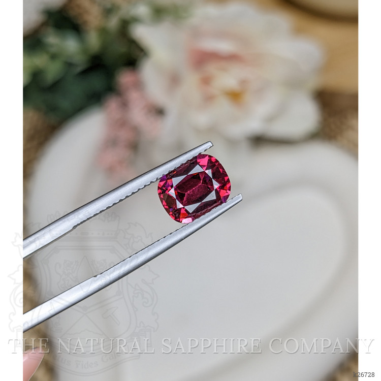 2.43 Ct. Purplish Red Rhodolite Garnet from Ceylon (Sri Lanka)