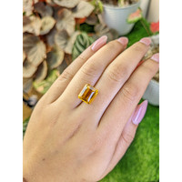 5.70 Ct. Yellowish Orange Citrine from Brazil Life Style