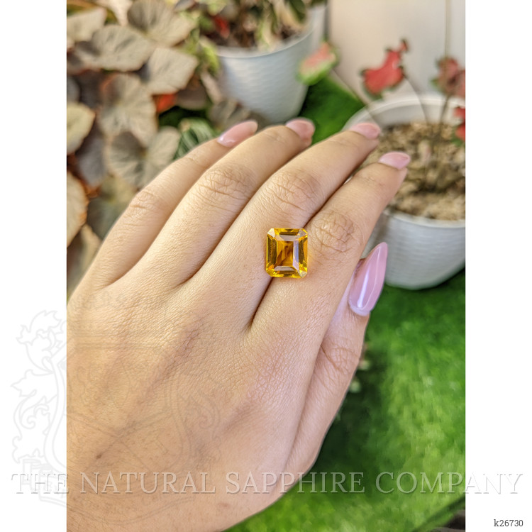 5.74 Ct. Orangish Yellow Citrine from Brazil