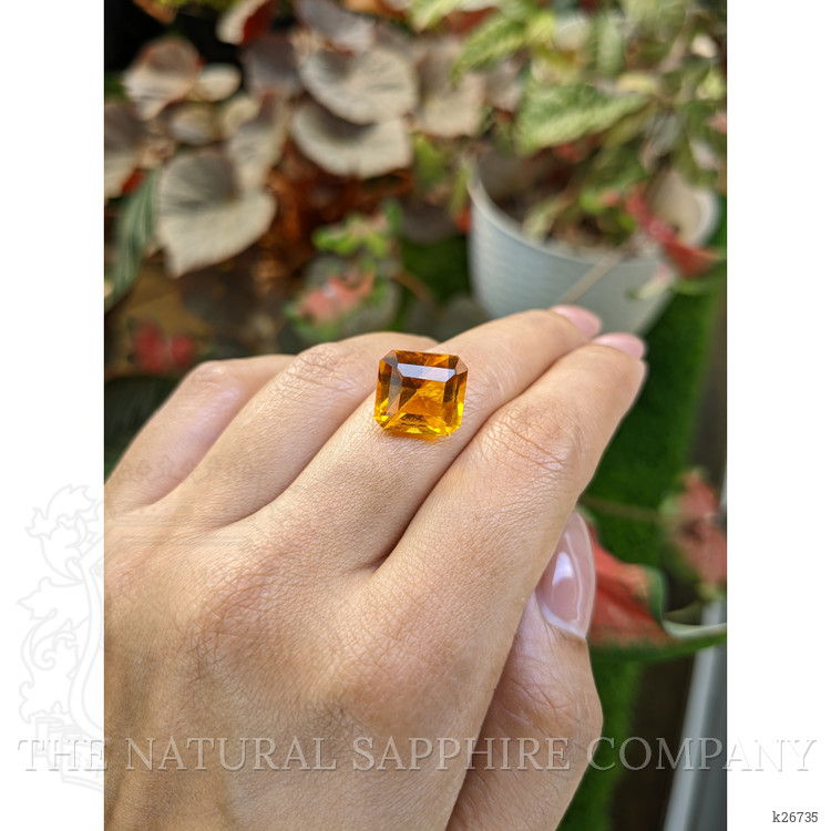 9.38 Ct. Yellowish Orange Citrine from Ceylon (Sri Lanka)
