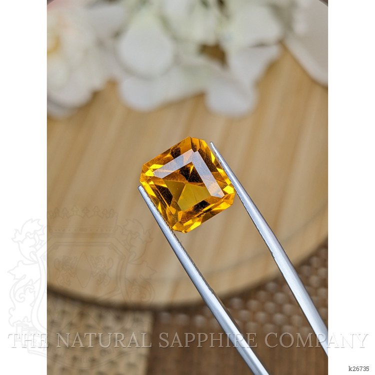 9.38 Ct. Yellowish Orange Citrine from Ceylon (Sri Lanka)