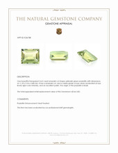 4.62 Ct. Yellowish Green Prasiolite from Brazil Appraisal