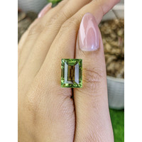 10.63 Ct. Yellowish Green Prasiolite from Brazil Life Style