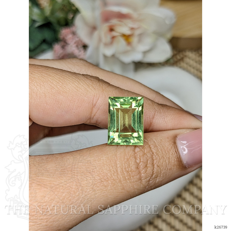 10.63 Ct. Yellowish Green Prasiolite from Brazil