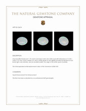 1.70 Ct. White Opal from Australia Appraisal