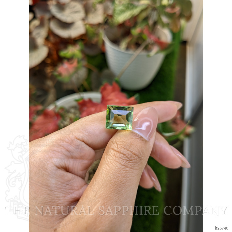 10.47 Ct. Yellowish Green Prasiolite from Madagascar