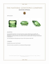 11.38 Ct. Yellowish Green Prasiolite from Madagascar Appraisal