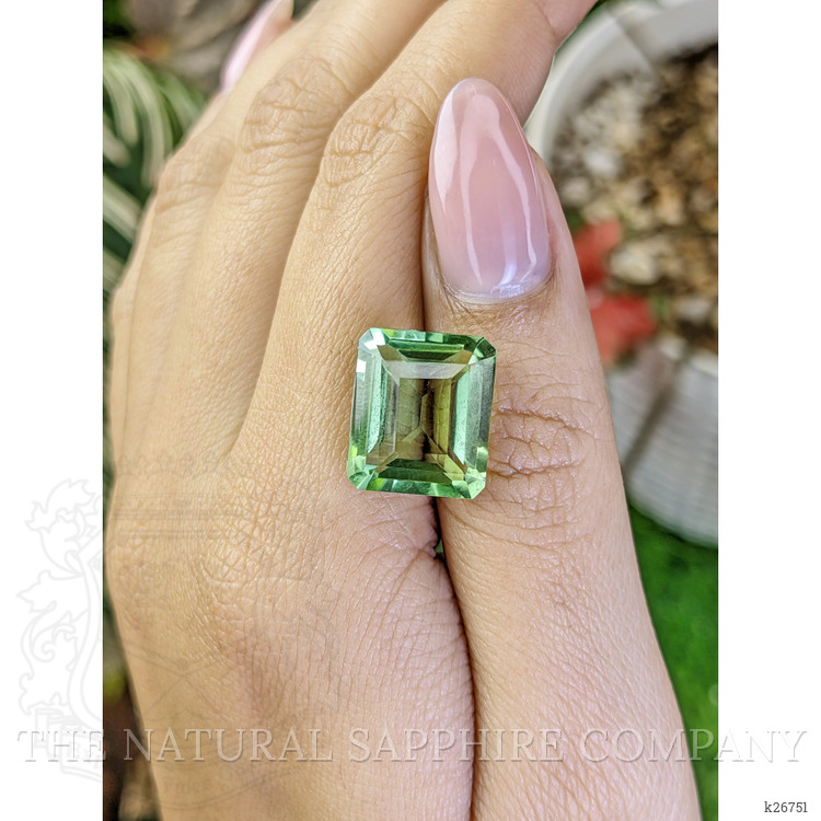 11.38 Ct. Yellowish Green Prasiolite from Madagascar