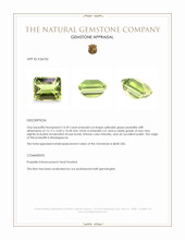 14.59 Ct. Yellowish Green Prasiolite from Madagascar Appraisal