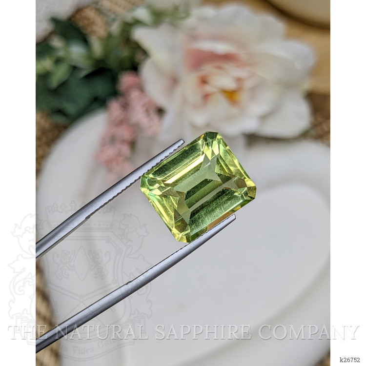 14.59 Ct. Yellowish Green Prasiolite from Madagascar