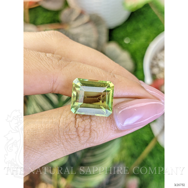 14.59 Ct. Yellowish Green Prasiolite from Madagascar
