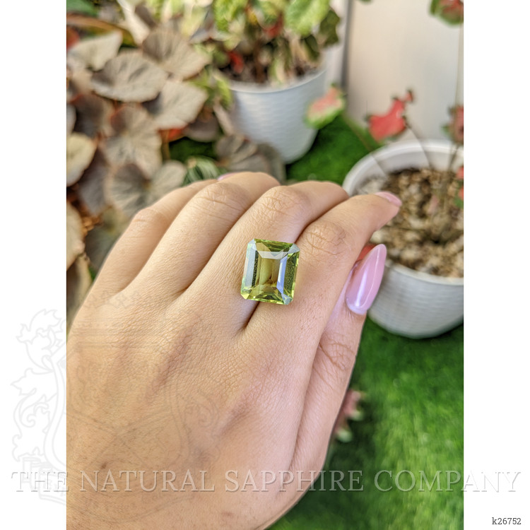 14.59 Ct. Yellowish Green Prasiolite from Madagascar