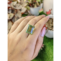 16.24 Ct. Yellowish Green Prasiolite from Madagascar Life Style