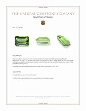 15.69 Ct. Yellowish Green Prasiolite from Madagascar Appraisal
