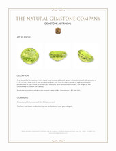 6.24 Ct. Yellowish Green Chrysoberyl from Ceylon (Sri Lanka) Appraisal