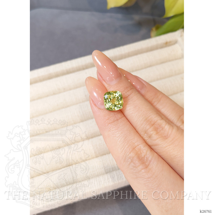 5.97 Ct. Greenish Yellow Chrysoberyl from Ceylon (Sri Lanka)