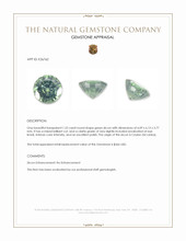 1.22 Ct. Green Zircon from Ceylon (Sri Lanka) Appraisal