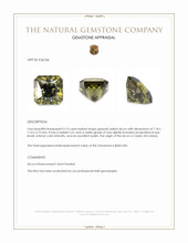 3.15 Ct. Greenish Yellow Zircon from Ceylon (Sri Lanka) Appraisal