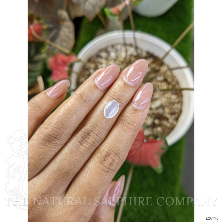 1.59 Ct. White Cabochon Moonstone from Ceylon (Sri Lanka)