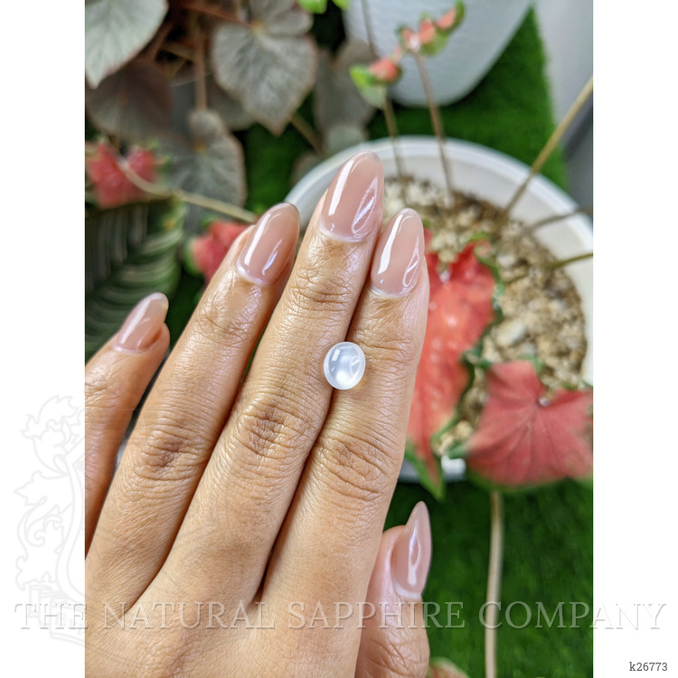 2.11 Ct. White Cabochon Moonstone from Ceylon (Sri Lanka)
