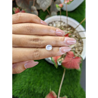 2.11 Ct. White Cabochon Moonstone from Ceylon (Sri Lanka) Life Style
