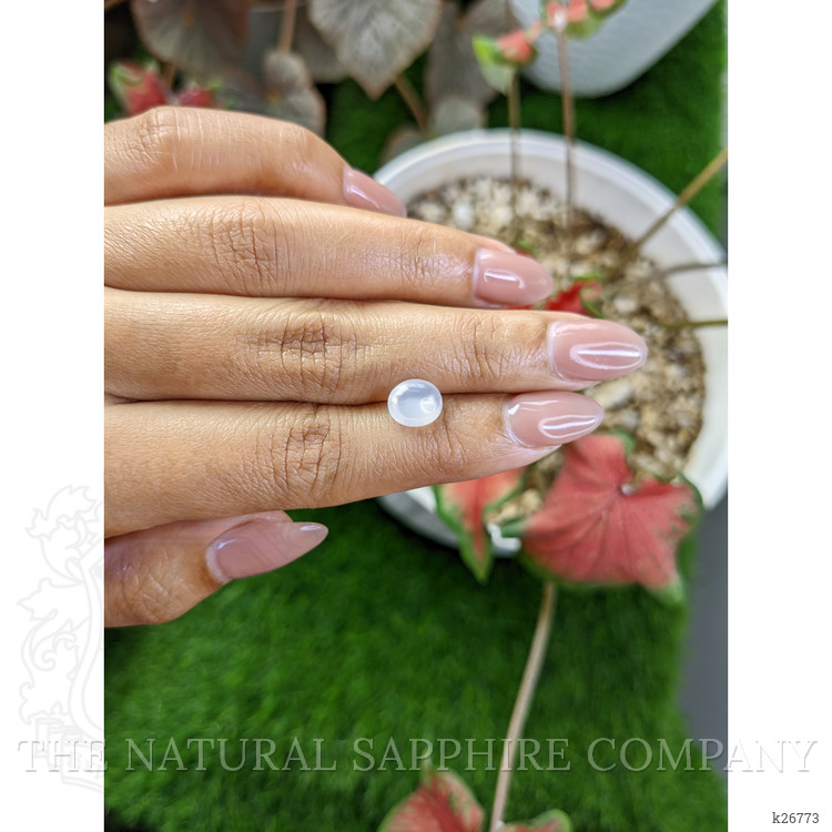 2.11 Ct. White Cabochon Moonstone from Ceylon (Sri Lanka)