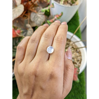 2.26 Ct. White Cabochon Moonstone from Ceylon (Sri Lanka) Life Style