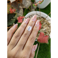 2.37 Ct. White Cabochon Moonstone from Ceylon (Sri Lanka) Life Style