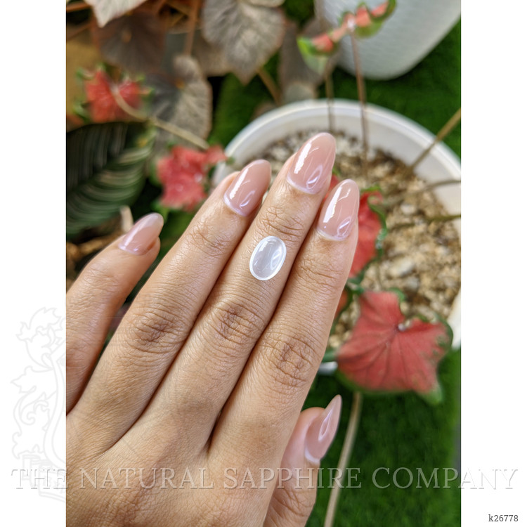 2.37 Ct. White Cabochon Moonstone from Ceylon (Sri Lanka)