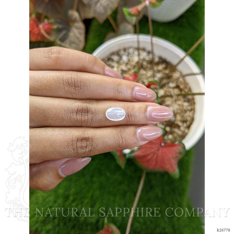 2.37 Ct. White Cabochon Moonstone from Ceylon (Sri Lanka)