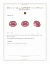 7.23 Ct. Reddish Pink Cabochon Rubellite Tourmaline from Nigeria Appraisal