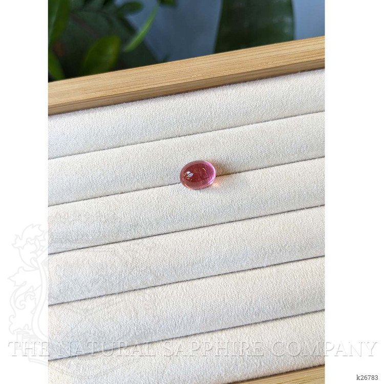 7.23 Ct. Reddish Pink Cabochon Rubellite Tourmaline from Nigeria