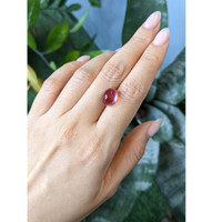 7.23 Ct. Reddish Pink Cabochon Rubellite Tourmaline from Nigeria Life Style