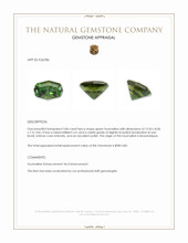 3.86 Ct. Green Tourmaline from Mozambique Appraisal