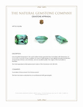 2.40 Ct. Greenish Blue Tourmaline from Namibia Appraisal