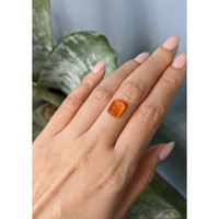 6.87 Ct. Orange Cabochon Spessartite Garnet from Nigeria Life Style
