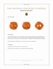 7.40 Ct. Orange Cabochon Spessartite Garnet from Nigeria Appraisal
